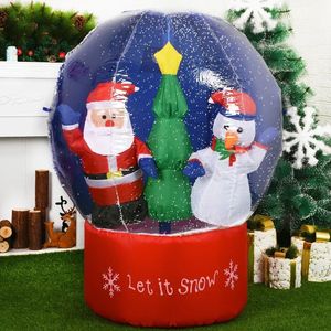 Decoraciones navideñas Decoración inflable navideña Papá Noel Muñeco de nieve Globo de aire LED Iluminado Nevando Juguete inflable Año Decoración de fiesta de Navidad 231114