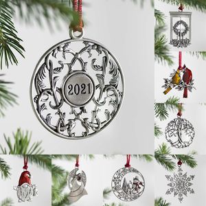 Christmas Decorations Christmas Metal Hanger Hollow Creatieve Sneeuwpop Hanger Xmas Tree Ornaments W-01281