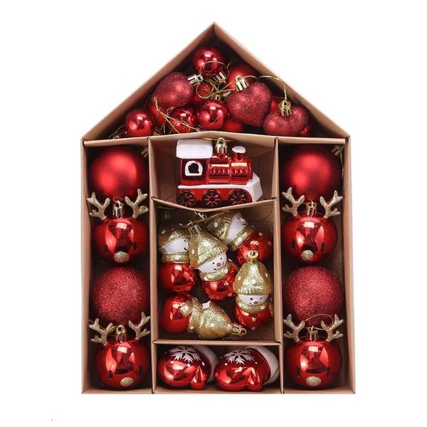 Decoraciones navideñas Adorno navideño Juego de colgantes de bolas Bola pintada a mano de Navidad Colgante de árbol de Navidad 231109
