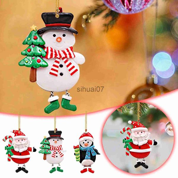 Décorations de Noël Ornements de Noël Cadeau de Noël Père Noël Bonhomme de neige Pendentif Arbre de Noël Décorations suspendues pour la maison Noel Natal Bonne année x1020