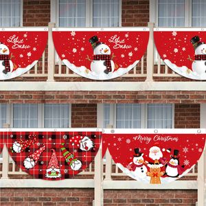 Kerstversiering Kerst Buiten Waaiervormige Vlag Banner Kerst Decor voor Thuis Cristmas Drop Ornament Kerst Navidad Cadeau Jaar 2024 231117