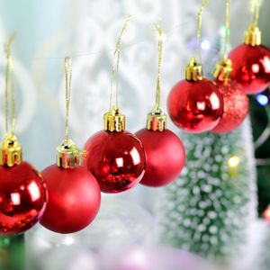 Décorations de Noël Ornement de sapin de Noël Ornement de boule bleu marine rouge 3 cm-20 cm Couleur multiple 2pcs-20pcslot 230905