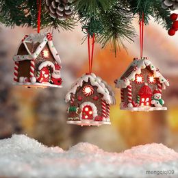 Décorations de noël, pendentif de petite maison de noël, décorations créatives d'arbre de noël, ornement suspendu, cadeau de nouvel an, décoration de maison