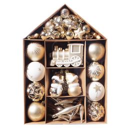 Décorations de Noël Noël de forme spéciale galvanoplastie arbres de Noël ornements décorations ensemble de boules de Noël 230825