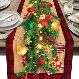 Decoraciones navideñas Caminos de mesa navideños Decoración navideña para el hogar Mantel Cubierta de mesa Regalos de Navidad Navidad Noel Año 2024 231023