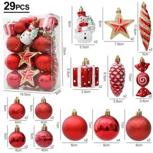 Kerstversiering Kerstboom Ballen Rode Snoepgoed Hangende Ornament Grote Hangers Set Kerstversiering voor Huis 2024 Natal Navidad Jaar 231116