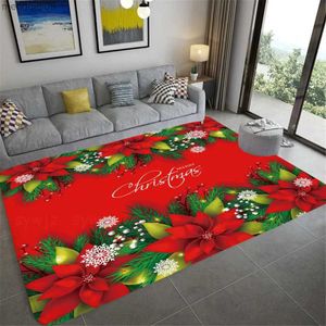 Kerstversiering kerstboom bloem Kerstdecoratie tapijt slaapkamer woonkamer badkamer balkon studeerkamer vloermat woondecoratie tapijt R231004