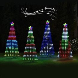 Decorações de natal árvore de natal led luz mudança de cor led ornamento decoração suprimentos 231027
