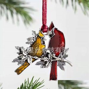 Kerstdecoraties Kerstboom ornamenten Geplaatste Sier metalen hanger Sneeuwbomen Bird Beer Dierhangers Home Decor Luxe geschenk Dhakp