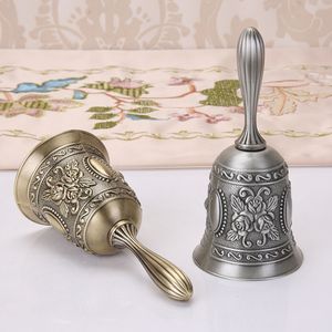 Kerstdecoraties Kerk klaslokaal Bar El Vintage Bell Hand Call Gold Silver Multifunction S For Craft Wedding Decoration 221130