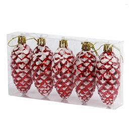 Kerstdecoraties Classic Pine Cone vorm ornament kleurrijke glitter ornamenten voor boomhangende decoratie vakantiescène