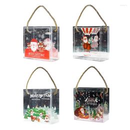Les décorations de Noël effacent le sac de cadeau met en sac l'emballage avec le festin de poignées pour l'emballage de cadeaux