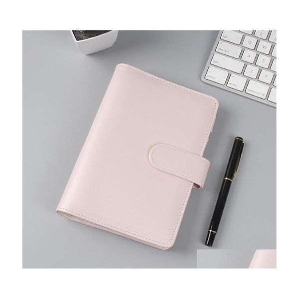 Décorations de Noël Colorf Creative Étanche Arons Binder Hand Ledger Notebook A5 / A6 Shell Bloc-notes à feuilles mobiles Vide Diary Station Dhwug