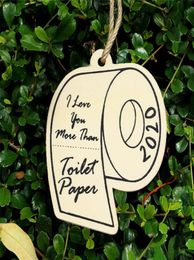 Décorations de Noël Ornement de papier toilette commémoratif 2020 Grande pénurie de papier toilette Ornement suspendu EWE23346917671