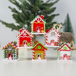 Kerst decoraties Cottage Light House Merry For Home Xmas Gifts Cristmas Ornamenten Jaar 2023 Natale Navid Q0E5