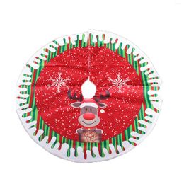 Kerstdecoraties creatief 120 cm rode boomrokmat met sneeuwpatroon vakantie feestdecoratie accessoires