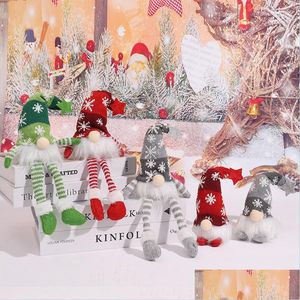 Kerstdecoraties Creatieve gloeiende Kerstmis Gezichtsloze oude Men Doll Long en Short Santa Claus Forest Man Dolls Gnomes Decoratie DHLXX