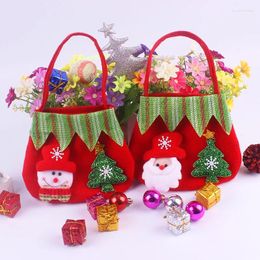 Décorations de noël créatives, sac cadeau de bonbons du père noël, pochette de sac à main, décoration de cadeau mignonne