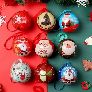 Décorations De Noël Arbre Créatif Boule Suspendue 7 Cm Ornements Décoration Boîte De Bonbons Stockage