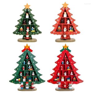 Kerstversiering Creatieve houten boom Mall Window Home Office Desktop Verjaardagscadeau voor vriend