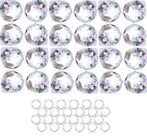 Decoraciones navideñas Crystalsuncatcher Clear Crystal Ball Prism Suncatcher Rainbow Pendants Maker Cristales colgantes Prismas para Windows, Coche, 20 mm XB1