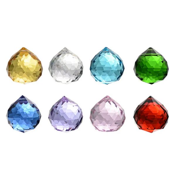 Décorations de Noël Crystalsuncatcher Clear Crystal Ball Prism Suncatcher Rainbow Pendentifs Maker Cristaux suspendus Prismes pour Windows Car 20mm G0421