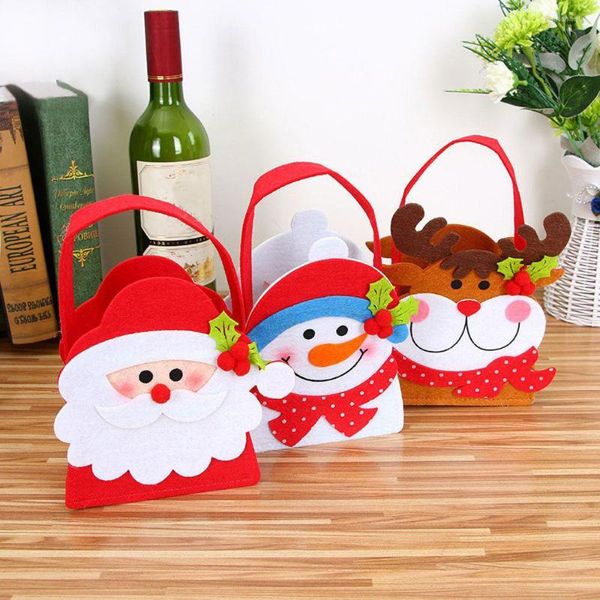 Adornos navideños, bonitas galletas, bolsas de dulces, bolsa pequeña de Papá Noel, caja de decoración navideña para niños, suministros de adorno, regalos