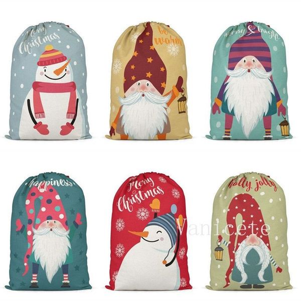 Décorations de Noël Mignon Noël-Nain Cadeau Sac Dessin Animé Gnome Sacs Linge Noël Cordon-sac