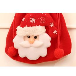 Décorations de Noël Sacs-cadeaux mignons Trawstring Candy Treat pour #