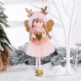 Kerstversiering Schattige Pluche Engel Pop Hanger Mooie Meisjes Kerstboom Hangende Decoratie Vrolijk Feestornamenten Navidad