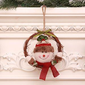 Kerstdecoraties schattige kerstman kransdecoratie mini sneeuwman slingersgarland xmas feestbenodigdheden hangende ornament home decoratie1