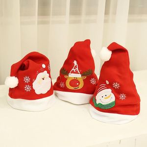 Adornos navideños Sombrero de año lindo Adornos Fiesta Traje de Navidad Accesorios No tejido Bordado Decoración de Papá Noel