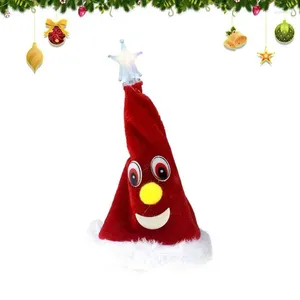 Décorations de Noël, chapeau de danse, arbre chantant amusant, ornement de père noël pour enfants et adultes