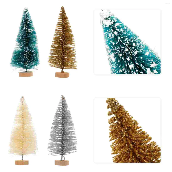 Décorations de Noël Décor Arbre Arbres Chambre Intérieur Mini Chambre Table Bouteille Brosse Décoratif