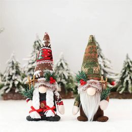 Kerstversiering Decoratie 2024 Desktop Faceless Gnome Staande Pop voor Thuis Kerstboom Ornamenten Navidad 231025