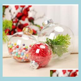 Décorations de Noël Boules de décoration en plastique clair bricolage boules à remplir arbre suspendu boule nouvel an décor pour la livraison à domicile GA Dhij5