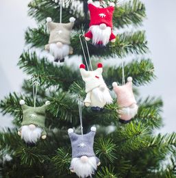 Décorations De Noël Décoration À La Main Sans Visage Poupée Pendentif Arbre Ornements Tomte Xmas Santa Gnomes En Peluche Décoratif Fête Vacances Otz9Y