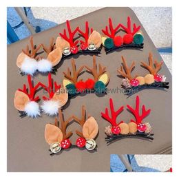 Décorations de Noël Décoration Chapeaux Elk Corne Pince à cheveux Accessoires pour enfants Cerceau En gros 0825 Drop Livraison Maison Jardin Festi Dh5Ac