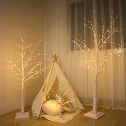 Décorations de Noël Décoration LED Bouleau Chambre Lumière pour Paysage Lumineux Année DIY Décor Fête Cadeau 231110