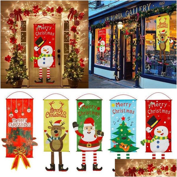 Décorations De Noël Décoration Vieil Homme Bonhomme De Neige Affiche Photo Drapeau Suspendu Scène Boutique Centre Commercial Drop Delivery Maison Jardin Festive Party Dhylb