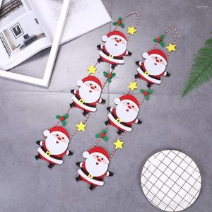 Kerstdecoraties Decoratie Santa Claus klimmen op touw voor binnenmuurraam hangende kerst ornament hangen