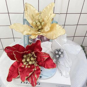 Kerstversiering Decoratie Fluweel Bloem Feest Festival Ornamenten Accessoires Nep Voor Rekwisieten