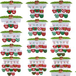 Kerstversiering Decoratieve Jaffaite Hanger Creatieve Gepersonaliseerde Hars Kous Sokken Familie Kerstboom Ornament Decorati Dh4S1