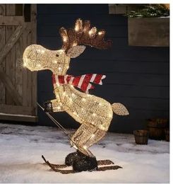 Décorations De Noël en forme de cerf Led décoration de cour extérieure célébration de la neige 2024 Adornos De Navidad 231121