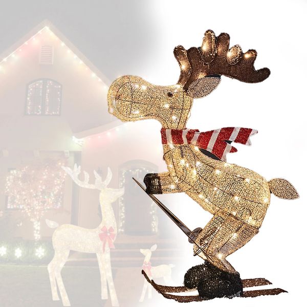 Décorations de Noël en forme de cerf LED cour extérieure pour la décoration de la maison éclairages acryliques cadeaux lumière 231120