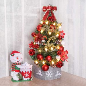 Kerstversiering Desktop Kerstboom LED-licht 60CM Mini Tafel Cadeau Kerstboom Kunstkerstboom Navigatie Woondecoratie x1020