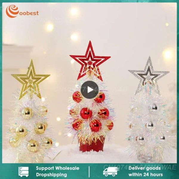 Decoraciones navideñas Árbol de escritorio 68 g Llamativo Mejora la atmósfera festiva Artesanía exquisita Decoración creativa Pvc