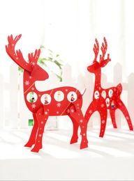Decoraciones navideñas DIY regalos creativos navideños 36-39 cm Ciervo navideño de madera Decoración navideña Decoraciones de escritorio Ciervo navideño de madera 231027