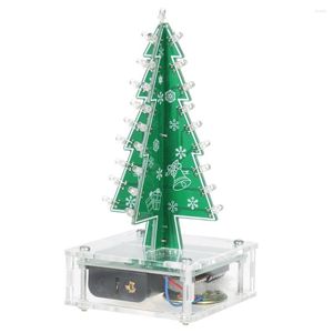 Décorations de Noël bricolage coloré facile à fabriquer arbre lumineux LED avec module de kit d'apprentissage électronique de musique