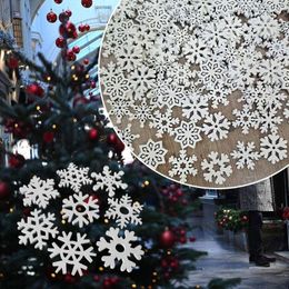 Kerstdecoraties Diy ambacht handwerk versiering decoratie feest ornamenten houten sneeuwvlok scrapbooking voor
